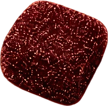 Close-up of the dark red HoneyFil gummies