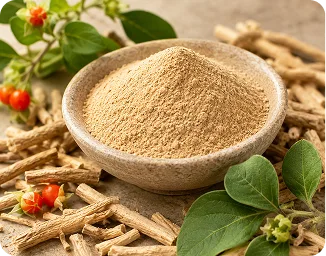 Ashwagandha root and powder