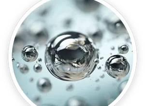 Silver particles illustration